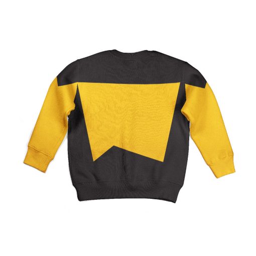 The Next Generation Yellow Uniform Costume Cosplay Kid Hoodie Sweatshirt T-Shirt