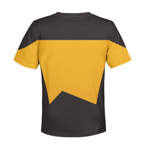 The Next Generation Yellow Uniform Costume Cosplay Kid Hoodie Sweatshirt T-Shirt