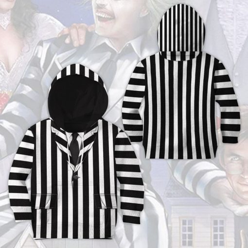 9Heritages 3D Beetlejuice Halloween Cosplay Custom Kid Hoodie Tshirt Apparel