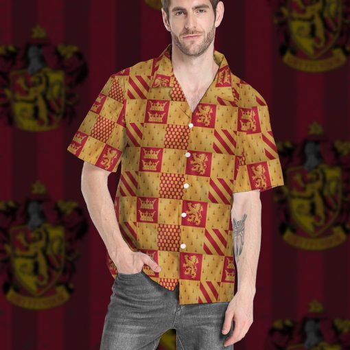 9Heritages 3D H.P Gryffindor House Custom Hawaii Shirt