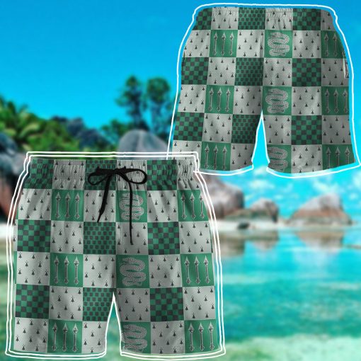 9Heritages 3D H.P Slytherin House Custom Men Short