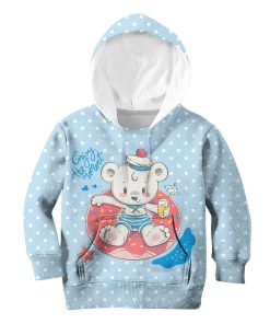 9Heritages Bear enjoys the moment Kid Custom Hoodies T-shirt Apparel