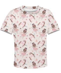 9Heritages cute unicorn with Princess Kid Custom Hoodies T-shirt Apparel