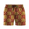 9Heritages 3D H.P Gryffindor House Custom Men Short