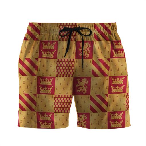 9Heritages 3D H.P Gryffindor House Custom Men Short