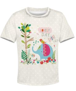 9Heritages Elephant with a lovely day Kid Custom Hoodies T-shirt Apparel