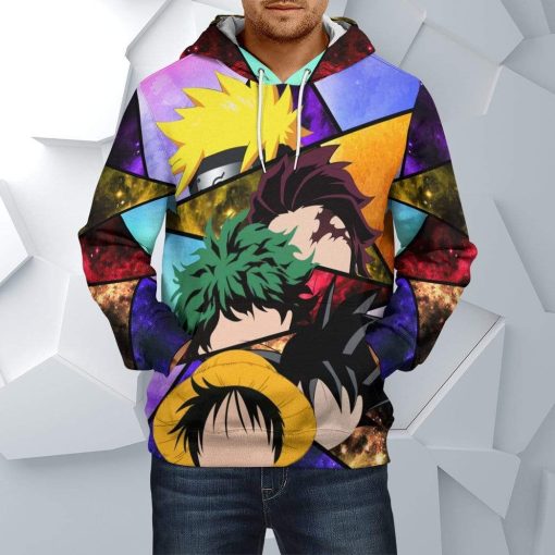 9Heritages 3D Anime Heroes Custom Hoodie Apparel