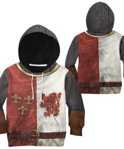 9Heritages 3D Cosplay Heraldic Knight Suit Custom Fleece Hoodie Apparel