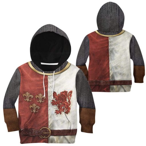 9Heritages 3D Cosplay Heraldic Knight Suit Custom Fleece Hoodie Apparel