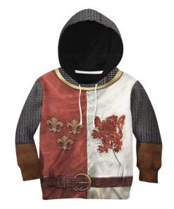 9Heritages 3D Cosplay Heraldic Knight Suit Custom Fleece Hoodie Apparel
