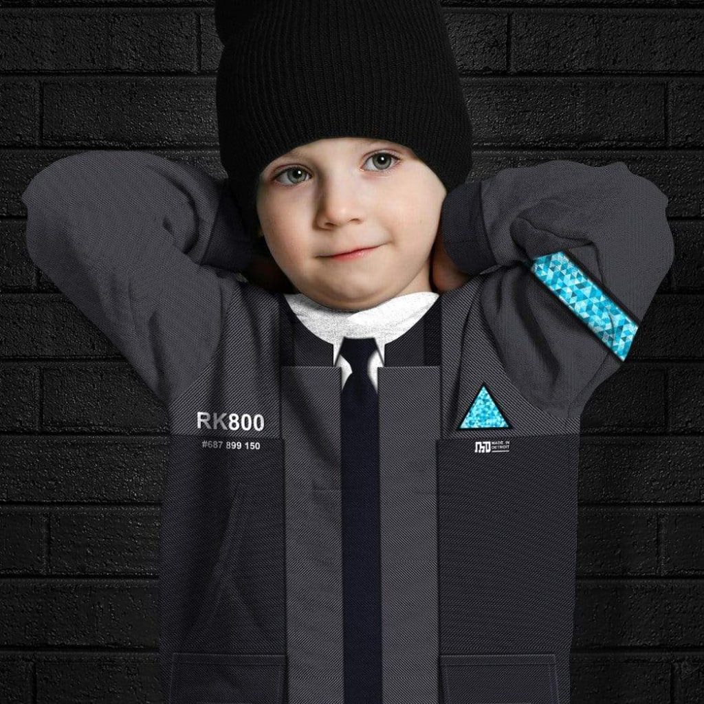 9Heritages 3D Detroit Human Suit Custom Kid Hoodie Apparel