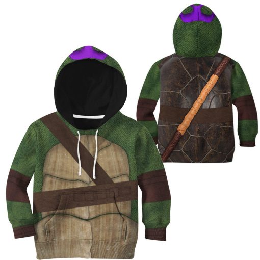 9Heritages 3D Donatello TMNT Don Donnie Cosplay Custom Tshirt Hoodie Apparel Kids