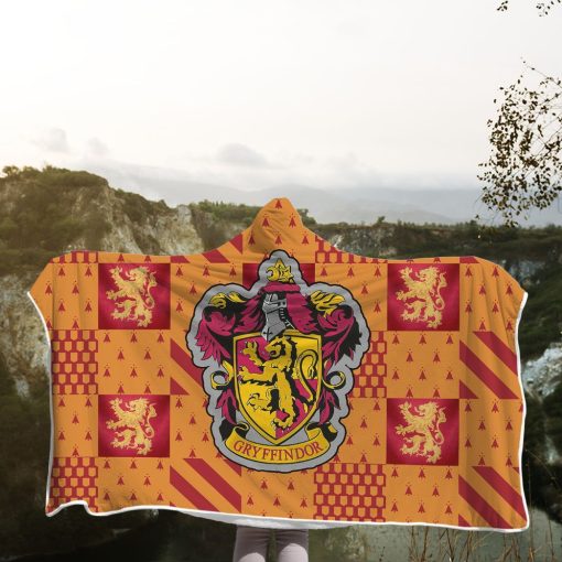 9Heritages 3D H.P Gryffindor Custom Hooded Blanket