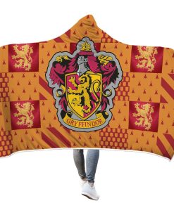 9Heritages 3D H.P Gryffindor Custom Hooded Blanket