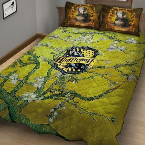 9Heritages 3D H.P Hufflepuff House Custom Quilt set