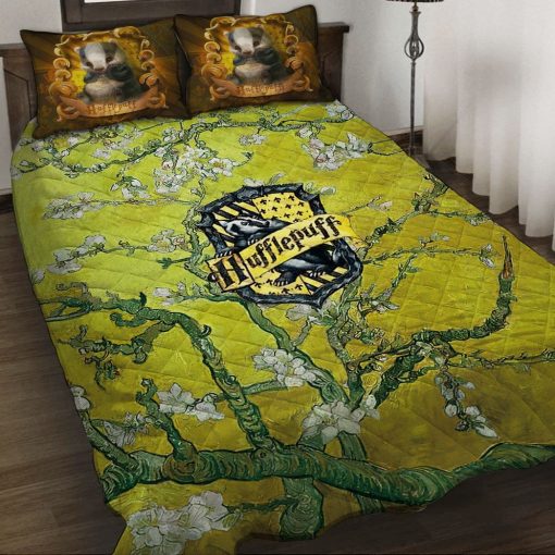 9Heritages 3D H.P Hufflepuff House Custom Quilt set