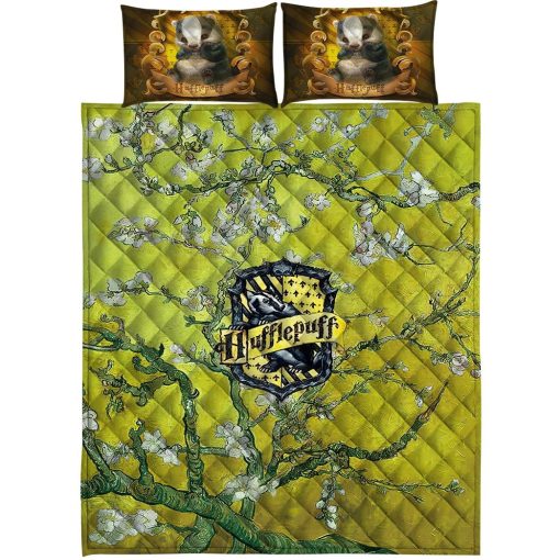 9Heritages 3D H.P Hufflepuff House Custom Quilt set