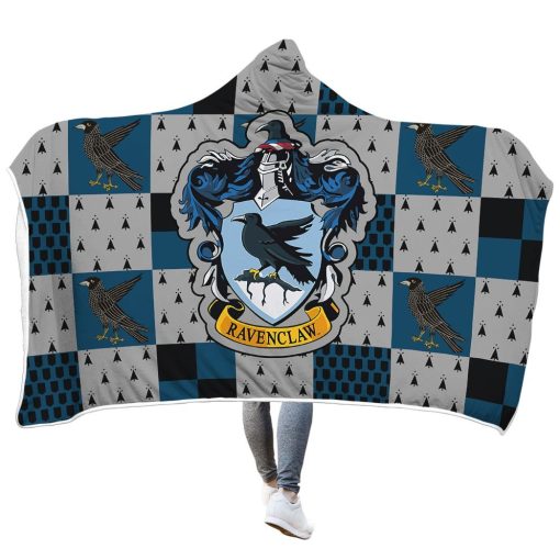 9Heritages 3D H.P Ravenclaw Custom Hooded Blanket