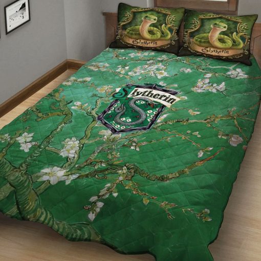 9Heritages 3D H.P Slytherin House Custom Quilt Set