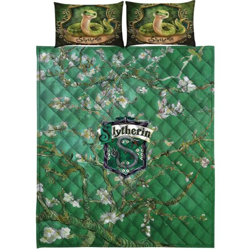 9Heritages 3D H.P Slytherin House Custom Quilt Set