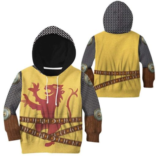 9Heritages 3D Kid Cosplay Robert The Bruce Fleece Hoodie Apparel