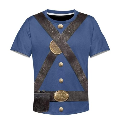 9Heritages 3D Kid US Civil War Union Infantry Uniform T-Shirts Apparel