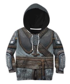 9Heritages 3D Kid Viking Armor Hoodie Apparel