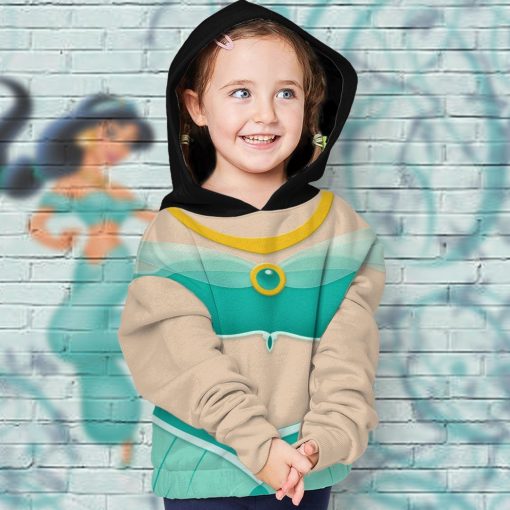 9Heritages 3D Kids Jasmine Princess Custom Tshirt Hoodie Appreal