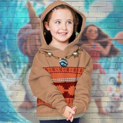 9Heritages 3D Kids Moana Princess Custom Tshirt Hoodie Appreal