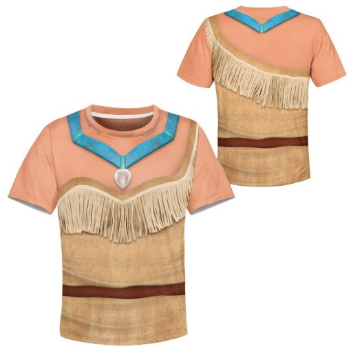 9Heritages 3D Kids Pocahontas Princess Custom Tshirt Hoodie Appreal