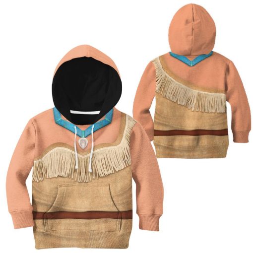 9Heritages 3D Kids Pocahontas Princess Custom Tshirt Hoodie Appreal