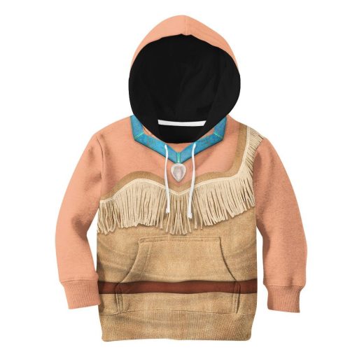 9Heritages 3D Kids Pocahontas Princess Custom Tshirt Hoodie Appreal