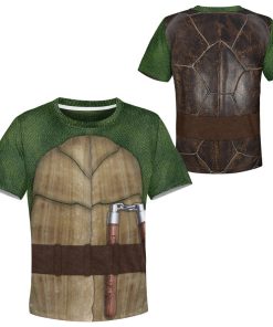 9Heritages 3D Michelangelo TMNT Mike Mikey Cosplay Custom Tshirt Hoodie Apparel Kids