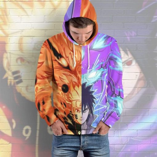 9Heritages 3D Naruto And Sasuke Custom Hoodie Apparel