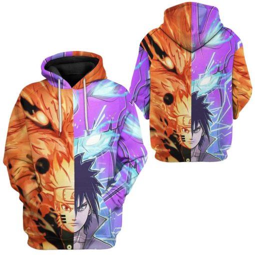 9Heritages 3D Naruto And Sasuke Custom Hoodie Apparel