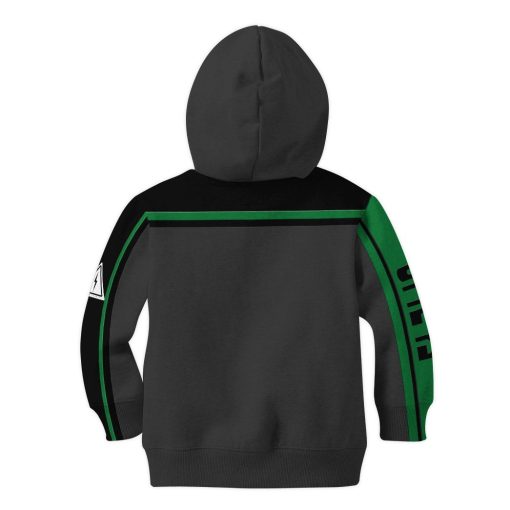 9Heritages 3D Power Rangers SPD Green Uniform Tshirt Hoodie Kids