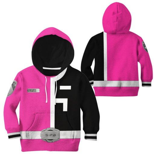 9Heritages 3D Power Rangers SPD Pink Tshirt Hoodie Kids