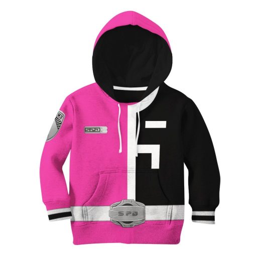 9Heritages 3D Power Rangers SPD Pink Tshirt Hoodie Kids