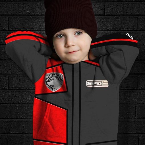 9Heritages 3D Power Rangers SPD Red Uniform Tshirt Hoodie Kids