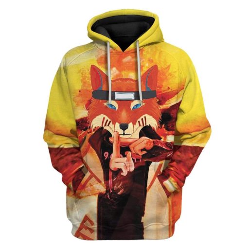 9Heritages 3D Red Fox Tranformation Custom Hoodies Apparel