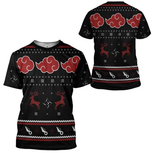 9Heritages 3D Akatsuki Ugly Christmas Sweater Custom Tshirt Hoodie Apparel