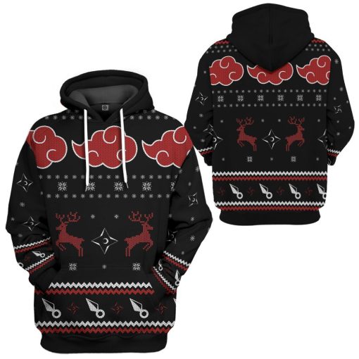 9Heritages 3D Akatsuki Ugly Christmas Sweater Custom Tshirt Hoodie Apparel