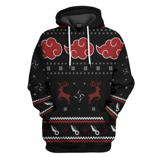 9Heritages 3D Akatsuki Ugly Christmas Sweater Custom Tshirt Hoodie Apparel