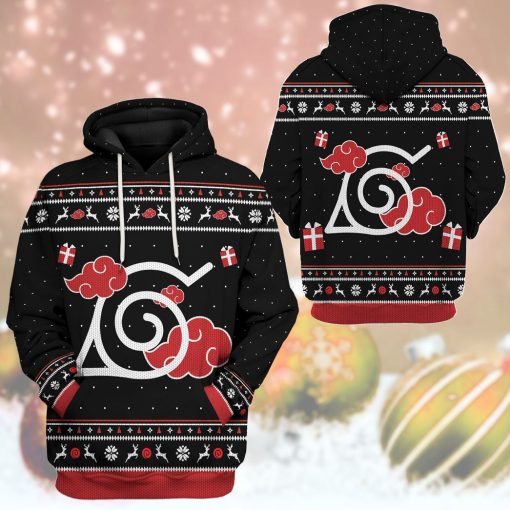 9Heritages 3D Akatsuki Ugly Sweater Christmas Custom Tshirt Hoodie Apparel