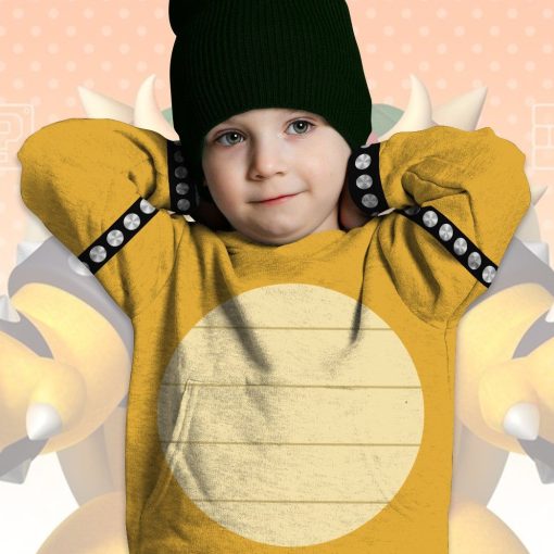 9Heritages 3D Bowser Custom Kid Hoodie