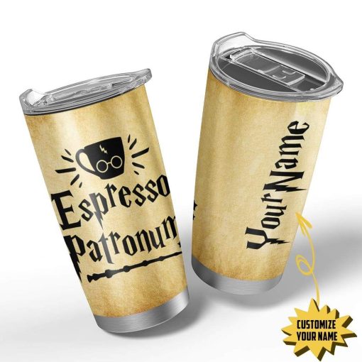 9Heritages 3D Espresso Patronum H.P Custom Name Design Vacuum Insulated Tumbler