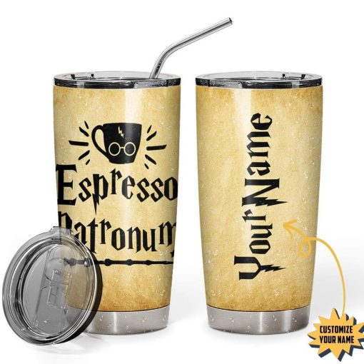 9Heritages 3D Espresso Patronum H.P Custom Name Design Vacuum Insulated Tumbler
