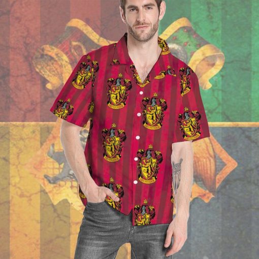 9Heritages 3D H.P Hogwarts Gryffindor House Pride Crests Custom Hawaii Shirt