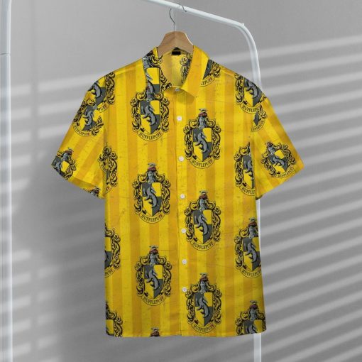 9Heritages 3D H.P Hogwarts Hufflepuff House Pride Crests Custom Hawaii Shirt