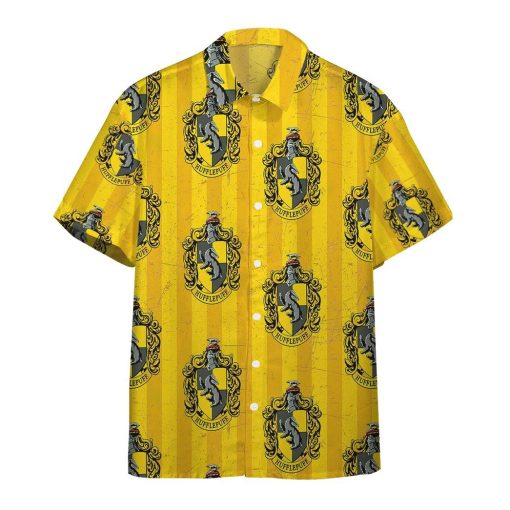 9Heritages 3D H.P Hogwarts Hufflepuff House Pride Crests Custom Hawaii Shirt